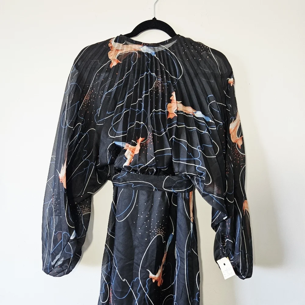 Vintage 1980's NWT Missy House Pleated Blouson Day Dress Size M Deadstock NOS - Picture 3 of 5